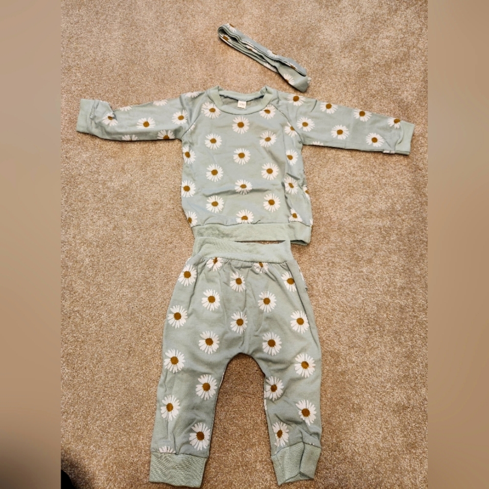 Toddler clothes-  sweat suit with headband